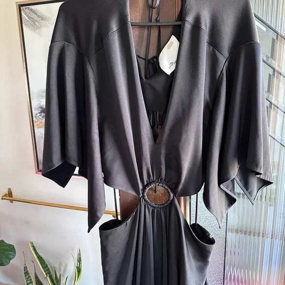 3.1 Philip Lim Black Satin Dress Size 12 - Picture 4 of 8